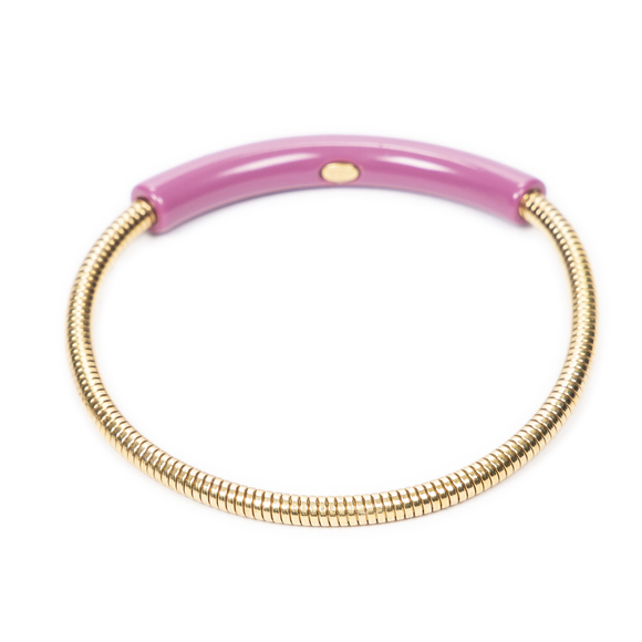 Chanel Logo Bracelet   in Purple/Gold Logo Motif - Picture 3 of 3